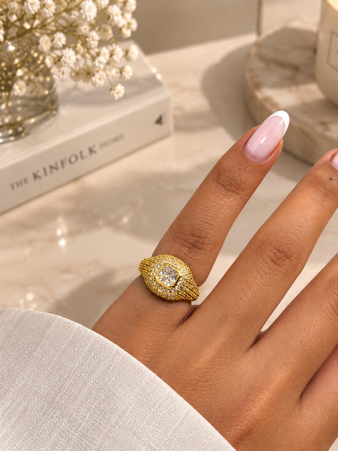 Royal Pavé pinky ring